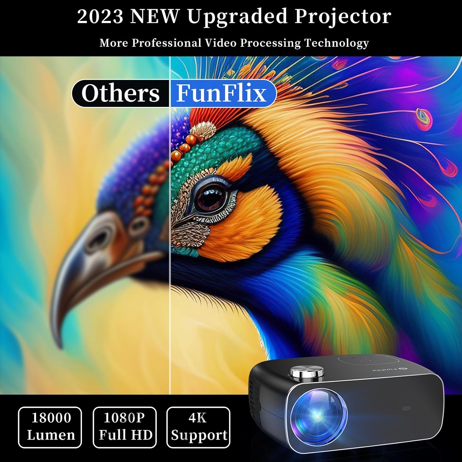 FunFlix RD-882 1080P Portable Projector User Manual